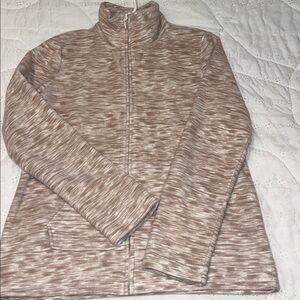 Sonoma Beige Patterned Zip-Up Jacket
